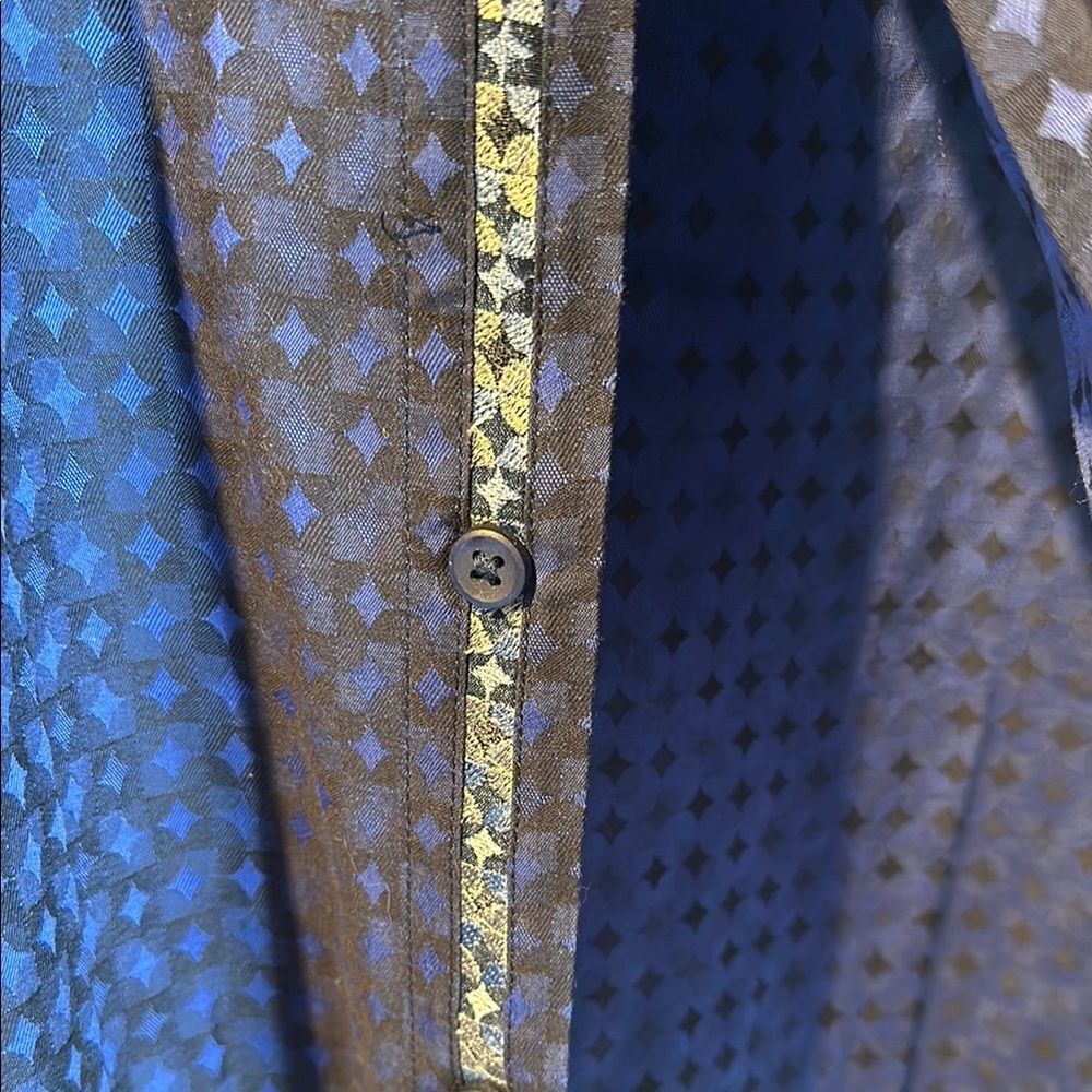 Robert Graham Men's Blue Patterned Shirt - Picture 4 of 5